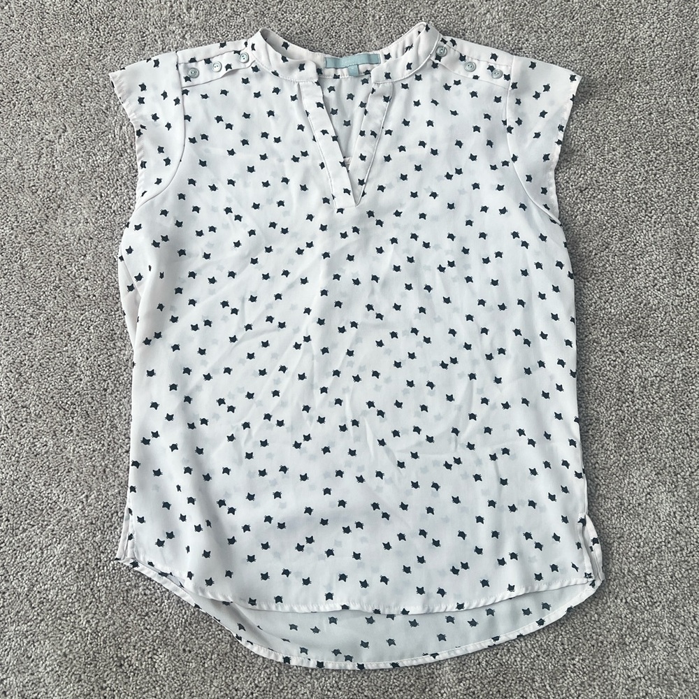 Sweet Rain Light Pink Blouse with Black Cat Design